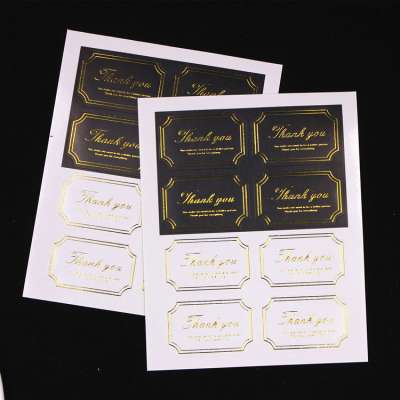 Wholesale customized printing gold foil logo brand label sticker for packaging box