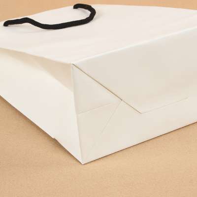 Hot sale fashion Clothing Hand Ivory white kraft paper card Paper Bag