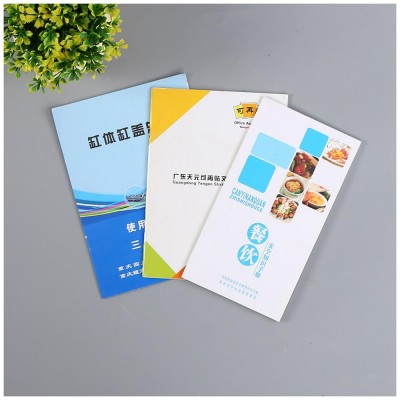 Four color printing thin A4 size paper card customized folded flyers brochure