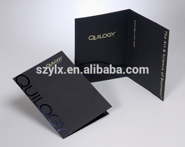 customized folder printing, 2016 special design promotional folder printing